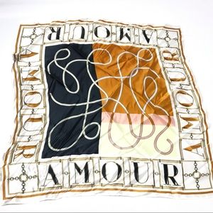 Rubi Soho Satin Square Scarf Neck Silk New